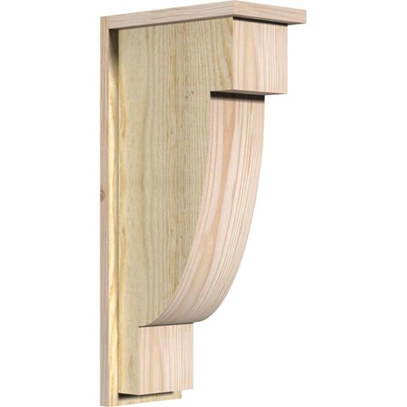 Alpine Rough Sawn Corbel w/Backplate, Douglas Fir, 8"W x 14"D x 30"H